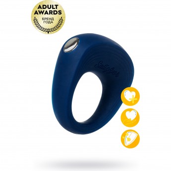 Эрекционное кольцо SATISFYER POWER RING синий