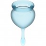 Набор менструальных чаш, 2шт SATISFYER FEEL GOOD MENSTRUAL CUP LIGHT BLUE J1763-3