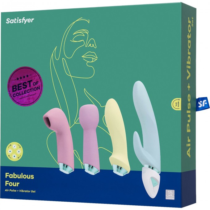 Набор вибраторов SATISFYER Fabulous Four, силикон, ассорти J2018-180A