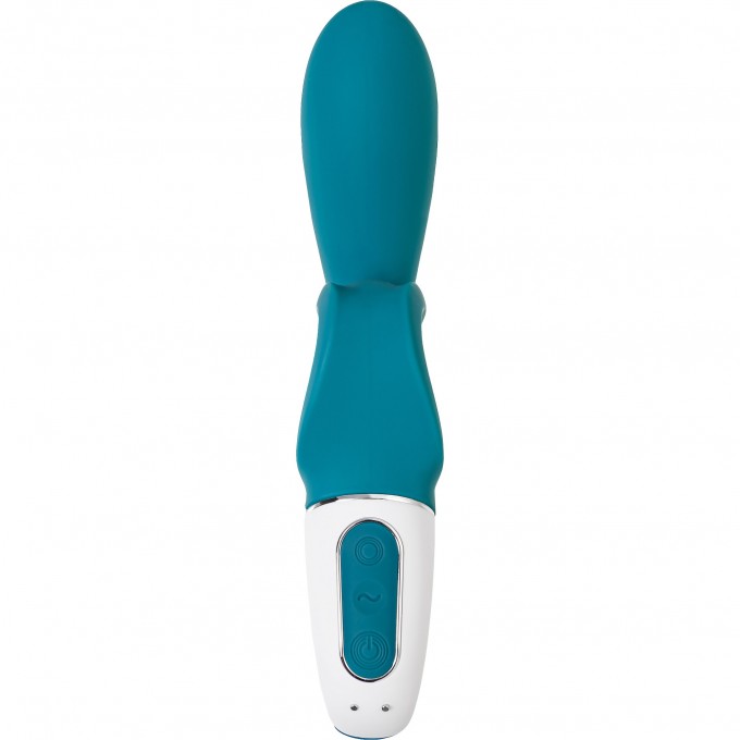 Нереалистичный вибратор SATISFYER Hug me, силикон, синий J2018-215-1