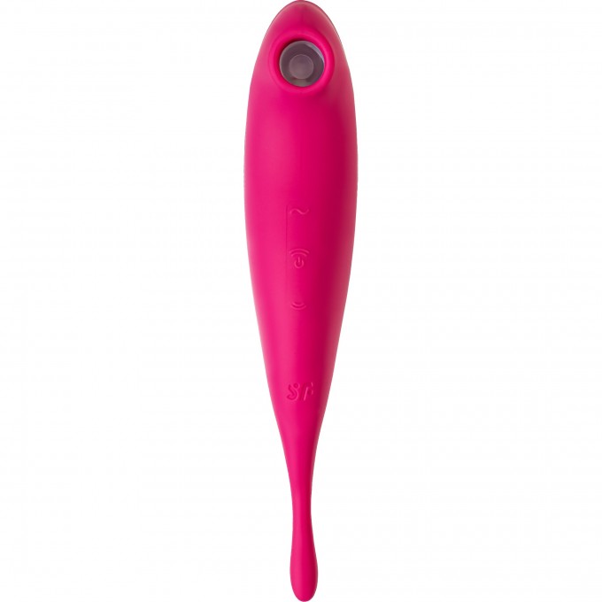 Вакуум-волновой бесконтактный стимулятор клитора SATISFYER Twirling Pro, силикон, красный J2018-305-1
